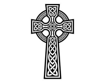 Keltisches Kreuz svg: mutiges und kompliziertes Knotwork-Design für das Basteln