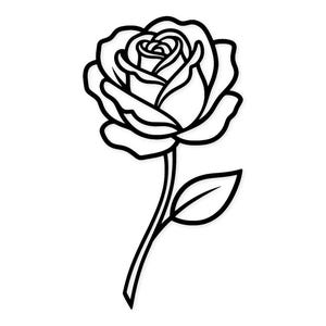 Rose Svg: Minimalistisk design för blomsterprojekt