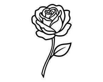 Rose SVG: Minimalistisches Design für florale Projekte