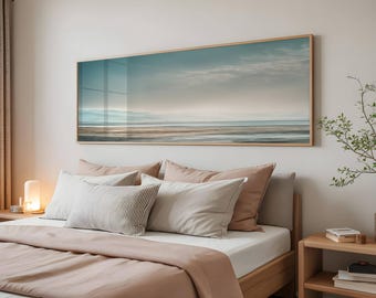Minimalist Horizon Landscape Print | Open Sky Panoramic Wall Art (Digital Download)
