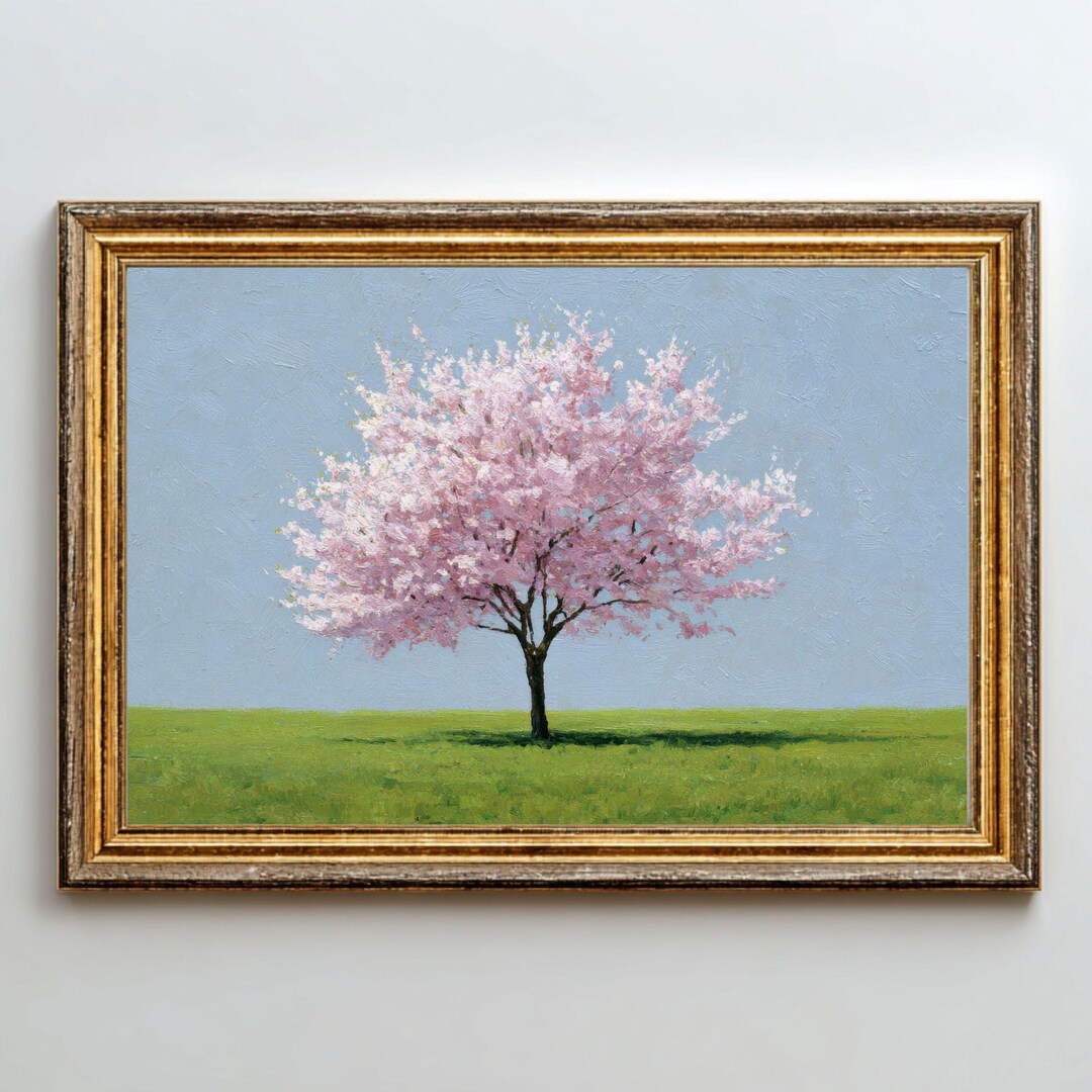 Cherry Blossom Tree Art Print | Impressionist Landscape Painting ...