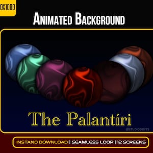 Palantir Magic Orb Animerade Bakgrunder | Skrikande Kristallkula | 12 Varianter | 1920x1080 MP4