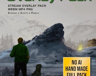 Winter Mystery Stream Overlay Pack | Cinematic Twitch Screens Alerts Panels | WebM MP4 PNG