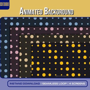 Hypnodots Animerad Bakgrund | Sömlös Loop Abstrakta Prickar | 1920x1080 MP4