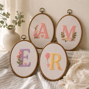 Custom Needle Felt Letter Art, Personalized Nursery Initial Decor, Handmade Wool Felt Monogram Wall Hanging, Baby Shower Gift