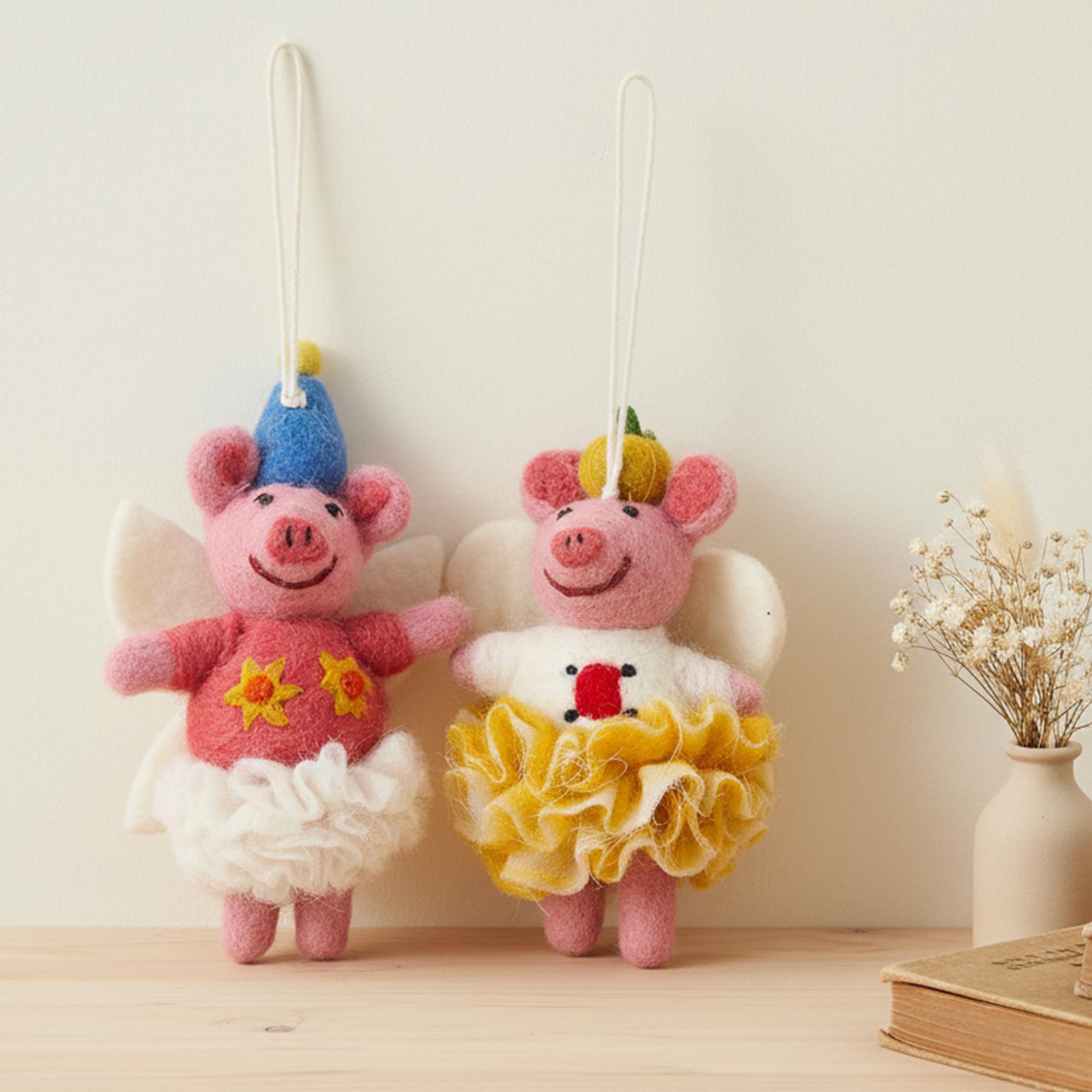 羊毛フェルト豚 - Etsy 日本