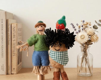 Handmade Wool Felt Gentleman Sheep  | Farmhouse Ornament