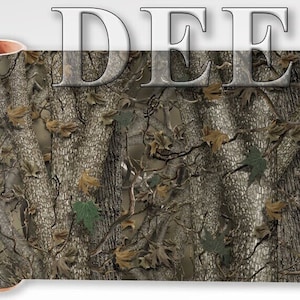 Camo Vinyl Sheet Forest Camouflage Decal for Wrap or Die-Cutting -nb    Adhesive Vinyl Laminated or Unlaminated Sticker 15&quot;x52&quot;