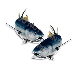 24" Albacore Tuna Fishing RV Decals - Boot Graphics - Set van 2 gespiegelde Vinyl Graphics - Boot RV - Kies gelamineerd of ongelamineerd 0120