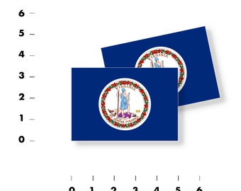 Virginia Flag Vinyl Decal Stickers assorted sizes