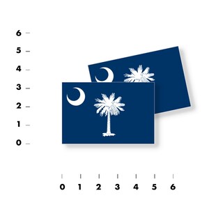 South Carolina State Flag Vinyl Aufkleber Aufkleber - verschiedene Größen
