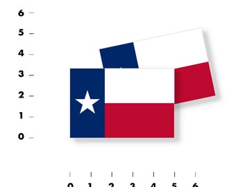 Texas Flag Vinyl Decal Sticker Texas State Flag Choose Size and Amount