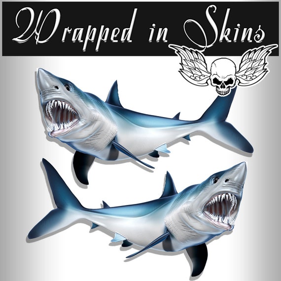 Mako Shark Decals Fishing Stickers Tackle Box RV Truck Camper Trailer  AFP-0041 