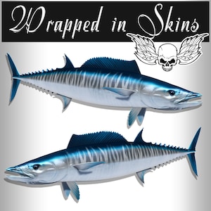 24" Wahoo Fish RV Decals - Boot- of RV Graphics - Set van 2 gespiegelde Vinyl Graphics - Kies gelamineerde of niet-gelamineerde RV5