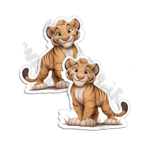 Adesivi per decalcomanie per cuccioli di tigre adesivi per cuccioli di tigre camion camper per auto baby tigre - confezione da 2 specchiati M33354