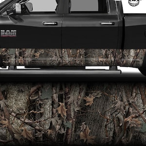 Truck Accessories MATTE Rocker Panel Graphic Decal Wrap Camo Oak Ambush ...
