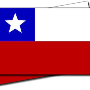 Chile Flag Vinyl Decal Sticker - 2 Pack 5" Wide