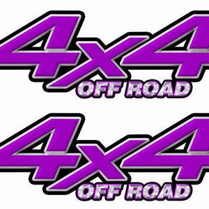 4x4 Off Road Decals Purple Vinyl Graphic Stickers Truck Side Decals Purple  -k019OR4