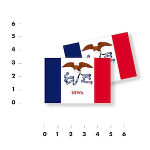 Iowa State Flag Vinyl Decal Stickers - assorted sizes