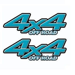 4x4 Off Road Decals Truck Side Decals Set of 2 Vinyl Graphic Stickers-  Laminated LIGHT BLUE k003OR4