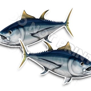24" Albacore Tuna Fishing RV Decals - Boot Graphics - Set van 2 gespiegelde Vinyl Graphics - Boot RV - Kies gelamineerd of niet-gelamineerd 0124