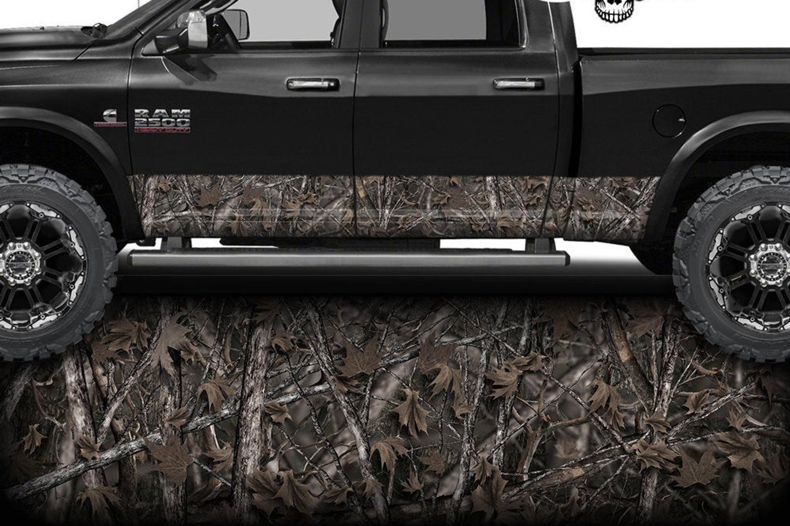 Camouflage MATTE Rocker Panel Graphic Decal Wrap Camo Woodland Wraps ...