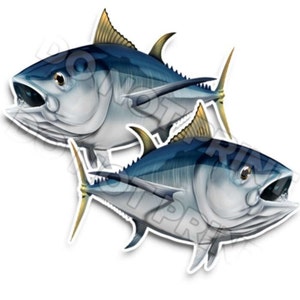 24" Albacore Tuna Fishing RV Decals - Boot Graphics - Set van 2 gespiegelde Vinyl Graphics - Boot RV - Kies gelamineerd of ongelamineerd 0123
