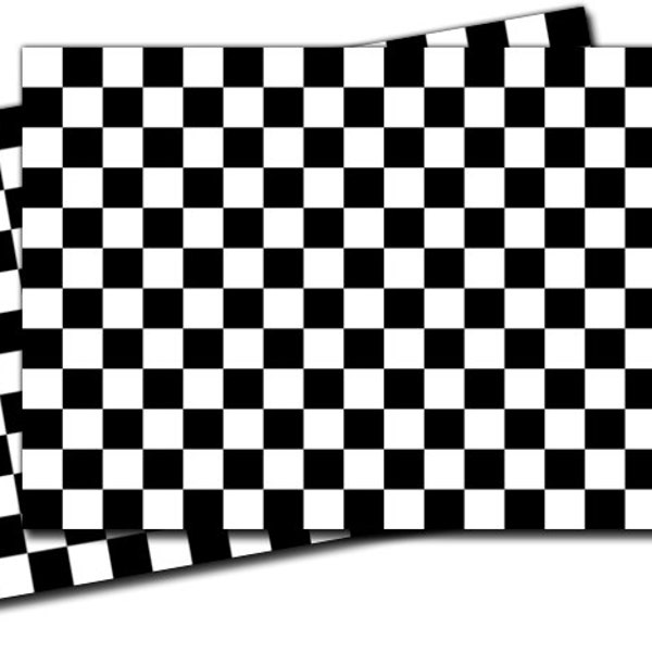 Checkered Flag Vinyl Decal Sticker - 2 Pack 4" x 5" ED975