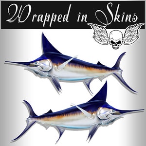 Espadon Stickers poissons Stickers Tackle Box RV Camper remorque pêche autocollants AFP-0081