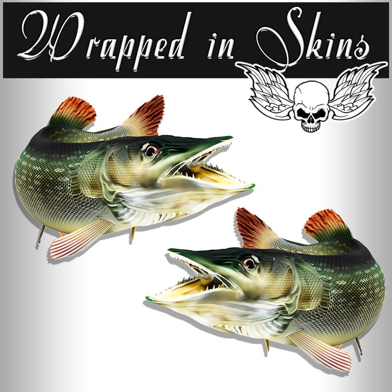 Pike Decals Fishing Stickers Tackle Box RV Truck Camper Etsy