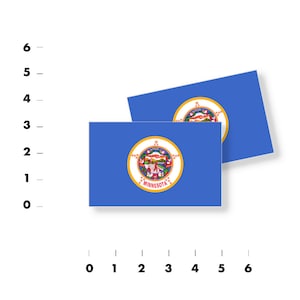 Minnesota State Flag Vinyl Decal Stickers - assorted sizes