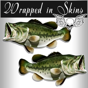 24&quot; Bass Fishing RV Decals - Boat Graphics - Set of 2 mirrored Vinyl Graphics - Boat RV - Choose laminated or unlaminated RV5