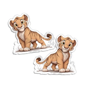 Adesivi per decalcomanie Young Tiger Adesivi per cuccioli di bambino Camion Camper Auto Baby Tiger - Confezione da 2 specchiati M33353