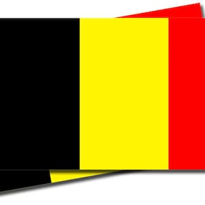 Belgium Flag Vinyl Decal Sticker - 2 Pack