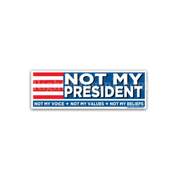 "Sorry Yet? No Trump" Bumper Sticker – 3x7 Inch Anti-Trump Vinyl Decal, Multicolor