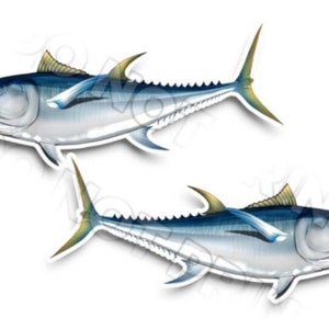 24" Albacore Tuna Fishing RV Decals - Boot Graphics - Set van 2 gespiegelde Vinyl Graphics - Boot RV - Kies gelamineerd of niet-gelamineerd 0122