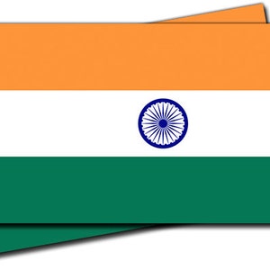 India Flag Vinyl Decal Sticker - 2 Pack 5&quot; wide