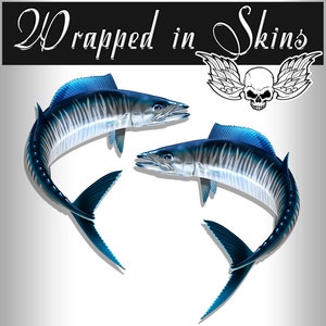 24" Wahoo Fish RV Decals - Boat Graphics - Set van 2 gespiegelde Vinyl Graphics - Boat RV - Kies gelamineerde of niet-gelamineerde RV3