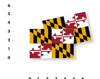 Maryland State Flag Vinyl Decal Stickers - assorted sizes
