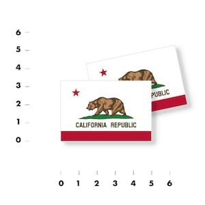 California State Flag Vinyl Decal Stickers - tailles assorties