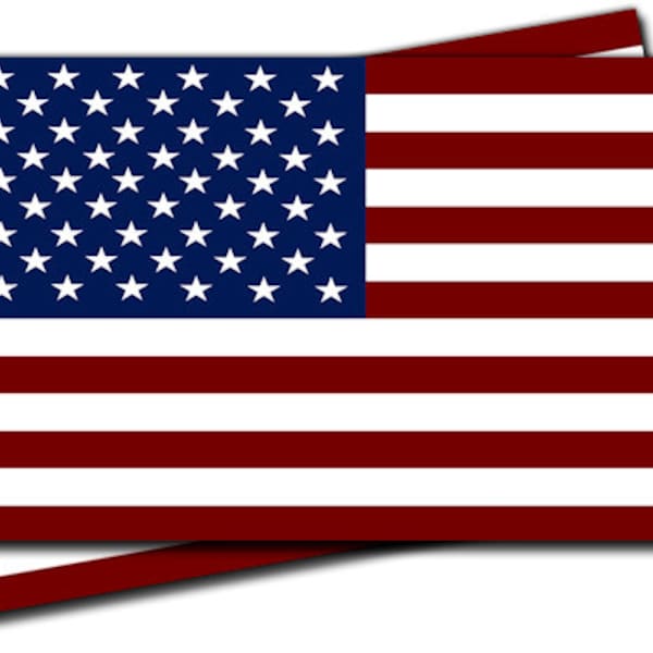 American Flag États-Unis Drapeau Vinyl Decal Sticker 2 Pack DARK RED Choisissez votre taille