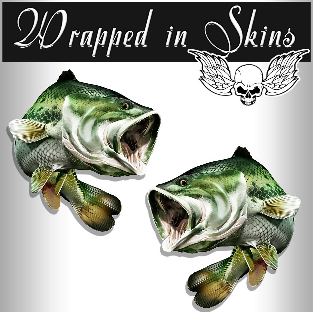 24 Bass Fishing RV Decals Boat Graphics Set of 2 Etsy