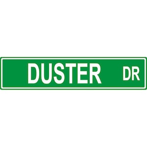 Znak Duster Drive spersonalizowany według Twoich życzeń Znak aluminiowy - koniecznie sprawdź wszystkie nasze zabawne znaki ostrzegawcze Plymouth Duster SS13