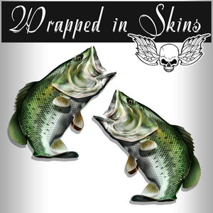 Largemouth Bass Decals Fishing Stickers Tackle Box RV Truck Camper Trailer AFP-0029