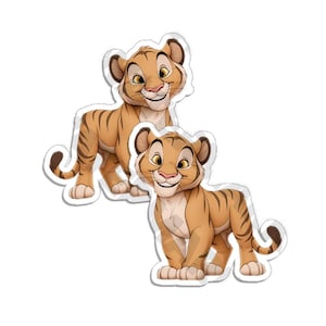 Stickers bébé tigre autocollants Stickers bébé camion camping-car bébé jeune tigre - Effet miroir 2 M33352