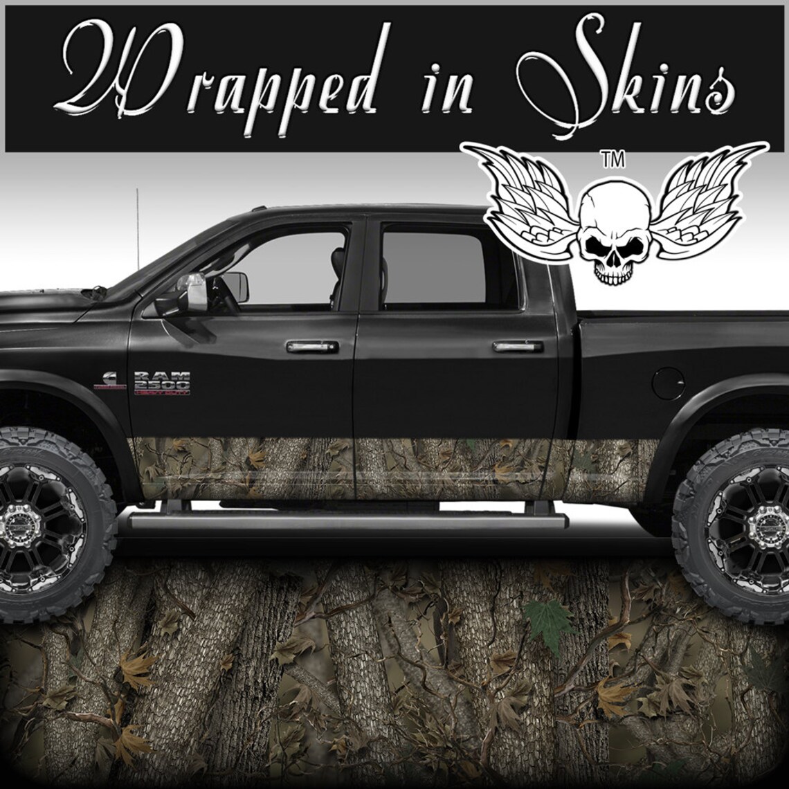 Rocker Panel Wrap Kit - Truck Side Decals - Forest Camo Pattern - Truck ...
