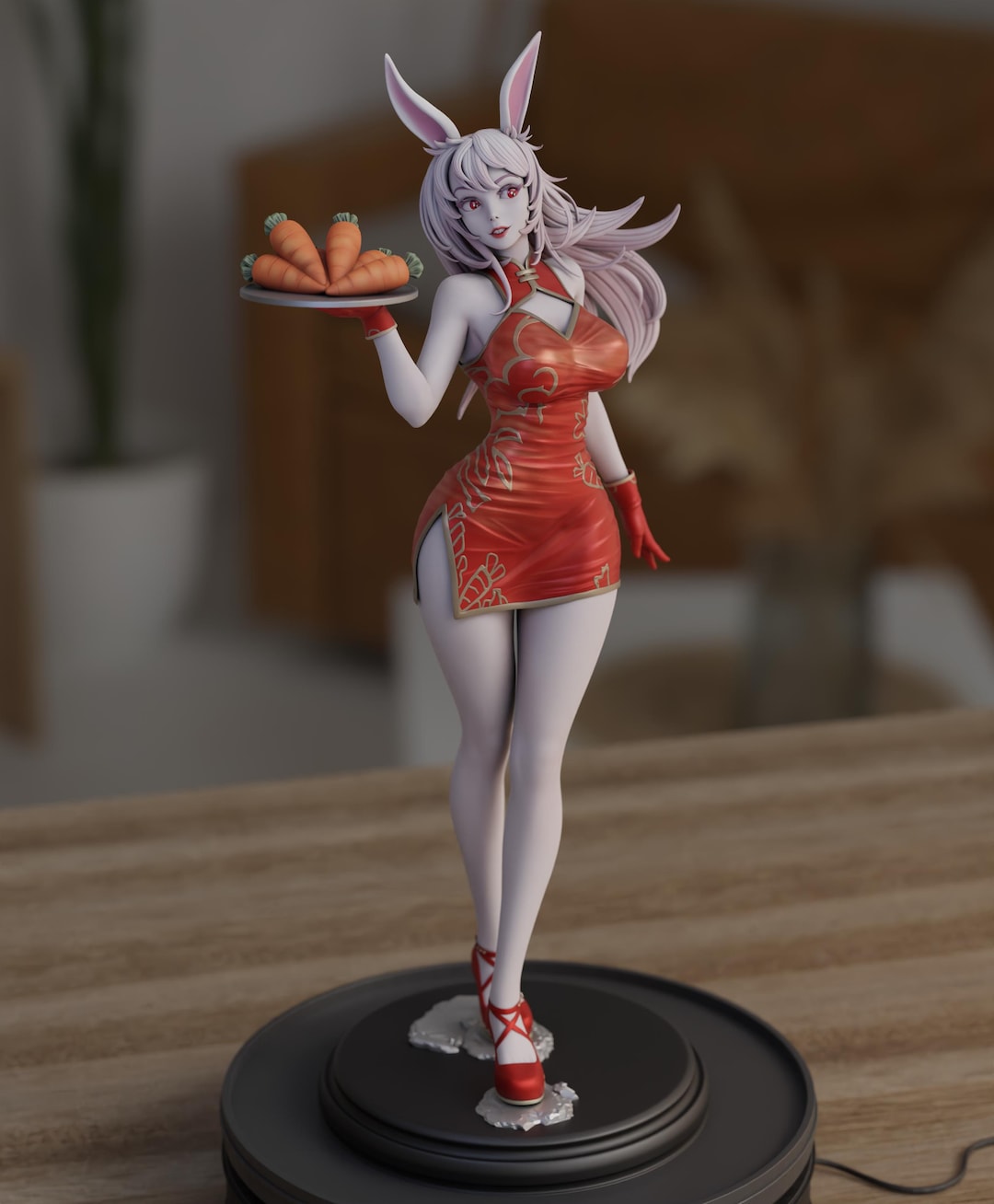 Sexy Rabbit Bunny Girl 3D Print Figurine STL | Seductive Bunny Suit