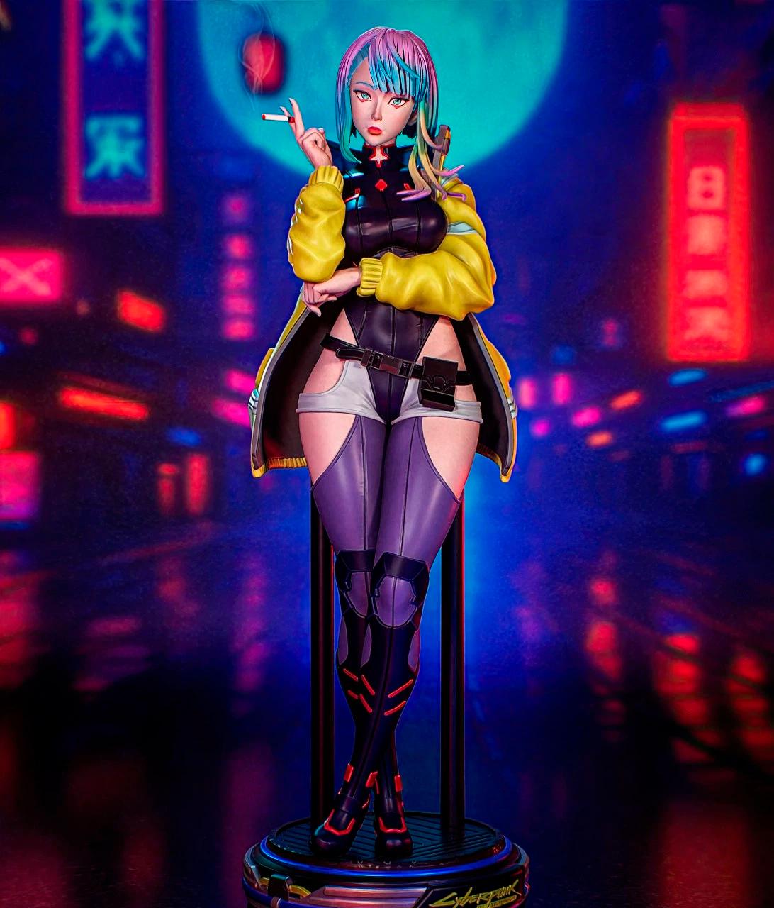 Hacker Stl Mini Cyberpunk Hacker Girl STL 3D Print Figurine | Futuristic Anime STL ...