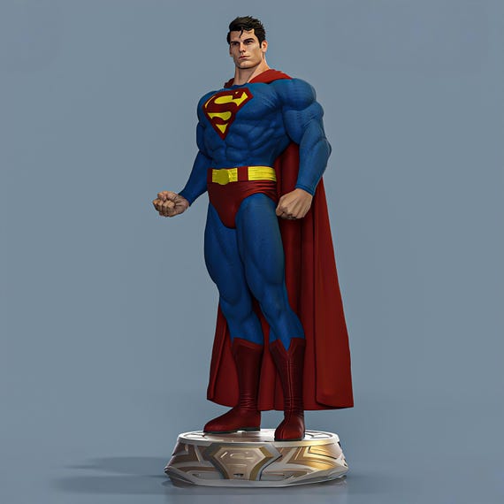 Steel Guardian Hero: Flying Superhero STL 3D Print Figurine (Digital Download)