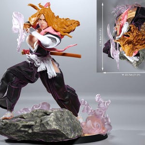 Flame Sorceress STL 3D-printbeeldje: Anime Fire Maiden (digitale download)